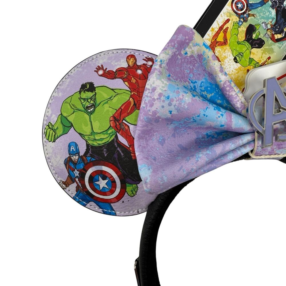 NWT Disney Marvel Avengers Mickey Ears Loungefly Hero Theme Parks Collector - Picture 6 of 14